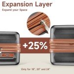 Expandable 4-Piece Hardside Luggage Set with USB Port