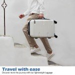 Coolife Expandable Luggage Spinner in Caribbean Blue