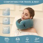 Memory Foam Travel Neck Pillow - Light Blue