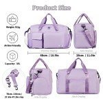 FIORETTO Women's Lavender Gym Duffle Bag, 37L