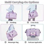 FIORETTO Women's Lavender Gym Duffle Bag, 37L