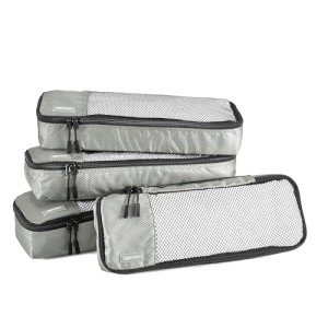 Amazon Basics Gray Packing Cubes, 4-Piece Set