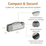 Amazon Basics Gray Packing Cubes, 4-Piece Set
