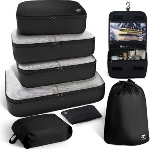 HOTOR 8-Piece Packing Cubes Set for Travel