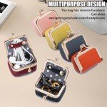 Pink Leather Mini Jewelry Organizer Case for Travel