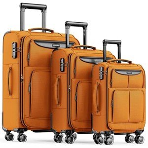 SHOWKOO Lightweight 3-Piece Expandable Luggage Set
