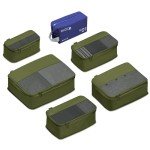 Expandable Compression Packing Cubes - 6 Set Army Green