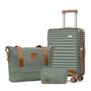 SHOWKOO Lightweight Hardshell 3-Piece Luggage Set