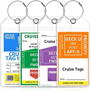 Clear Cruise Luggage Tag Holders (4 Pack)