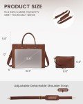 Vintage Leather Laptop Tote Bag for Women