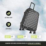 Kenneth Cole Diamond Tower 3-Piece Spinner Luggage Set