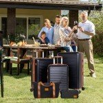 OUZZO 5-Piece Expandable Hardshell Luggage Set