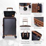 OUZZO 5-Piece Expandable Hardshell Luggage Set