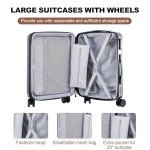 OUZZO 5-Piece Expandable Hardshell Luggage Set