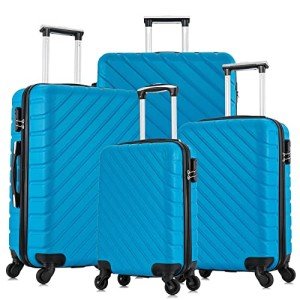 Peacock Blue 4-Piece Hardshell Luggage Set