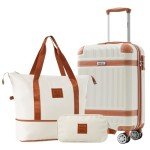 Merax 3-Piece Lightweight Luggage Set with Spinner Wheels