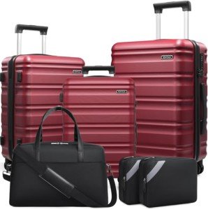 Romtour Expandable Hard Shell Luggage Set, 6 Pieces