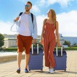 Blue 24-Inch Expandable Hard Shell Carry-On Luggage