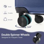 Blue 24-Inch Expandable Hard Shell Carry-On Luggage