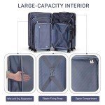 Blue 24-Inch Expandable Hard Shell Carry-On Luggage