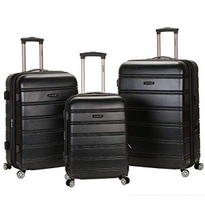 Rockland Melbourne Black Hardside Spinner Luggage Set