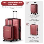 2-Piece Hard Shell Luggage Set with Spinner Wheels