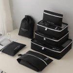 7-Piece Danart Travel Luggage Organizer Set - Black