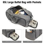 G4Free Water-Repellent 65L Foldable Duffel Backpack