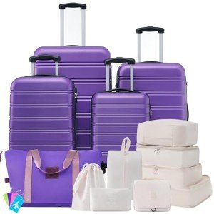 Merax 4-Piece Lightweight Hardshell Luggage Set