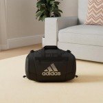 adidas Defender 4.0 Medium Duffel Bag – Black/Silver