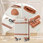 Merax 3-Piece Lightweight Luggage Set with Spinner Wheels