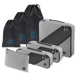7-Piece Grey Packing Cubes for Travel Organization