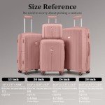 Joyway 6-Piece Rose Gold Hardside Luggage Set