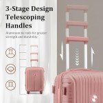 Joyway 6-Piece Rose Gold Hardside Luggage Set