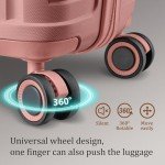 Joyway 6-Piece Rose Gold Hardside Luggage Set