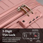 Joyway 6-Piece Rose Gold Hardside Luggage Set