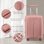 Joyway 6-Piece Rose Gold Hardside Luggage Set
