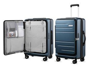 LUGGEX 26" Expandable Spinner Suitcase - Blue
