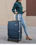 LUGGEX 26" Expandable Spinner Suitcase - Blue