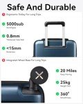 LUGGEX 26" Expandable Spinner Suitcase - Blue