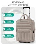 BAGSMART 16-Inch Lightweight Underseat Luggage with Wheels