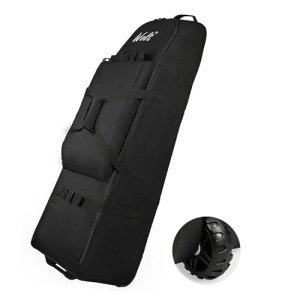 WOLT Golf Travel Bag with Wheels - Black