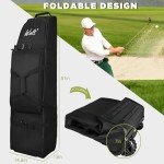 WOLT Golf Travel Bag with Wheels - Black