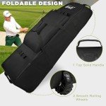 WOLT Golf Travel Bag with Wheels - Black