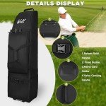 WOLT Golf Travel Bag with Wheels - Black