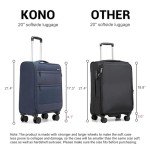 Kono 20" Lightweight Waterproof Carry-On Suitcase