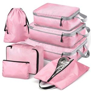 Hommtina 7-Piece Compression Packing Cubes Set