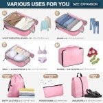 Hommtina 7-Piece Compression Packing Cubes Set