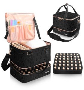 Sambois Portable Nail Polish Organizer Bag