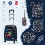 Goplus 5-Piece Kid’s Luggage Set - Space Dino
